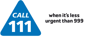 call nhs 111 when it's less urgent than 999